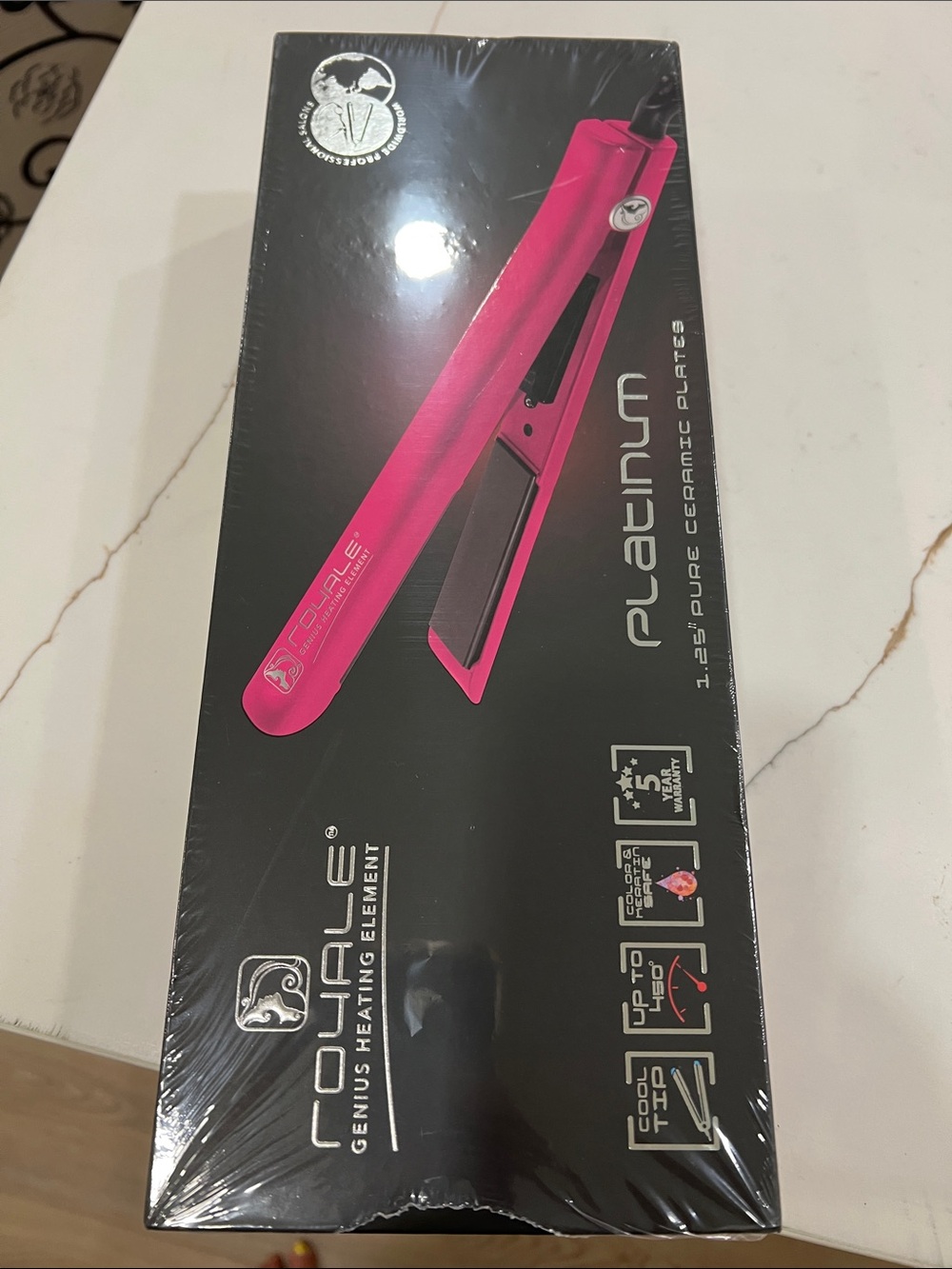Royale Colour Pro Platinum 1.25" Pink Flat Iron